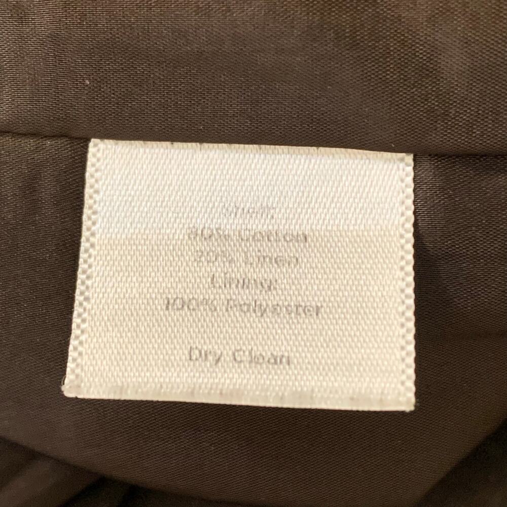 Talbots Petites Brown Tweed Skirt Suit 12P Career Business Jacket Cotton Linen - Picture 13 of 13